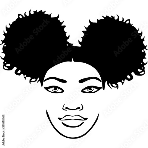Afro Woman  with Side-swept Curly Pixie, Cornrows and Sunglasses , African American Black Woman with curly hair, cut files - cricut