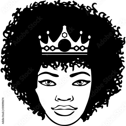 Afro Woman  with Short Cornrows and Dreadlocks, African American woman ,  Black Woman  , cricut cut files , black history