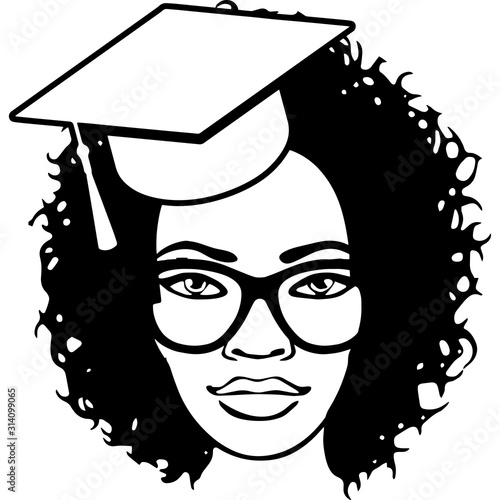 Afro Woman  with Parted curly kinky Bob Short, African American woman ,  Black Woman  , cricut cut files , black history month