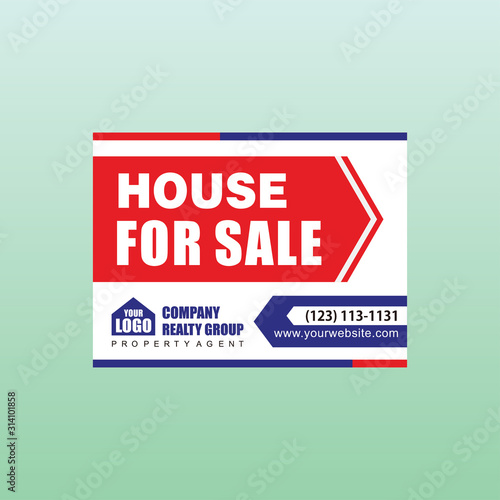 Real Estate Yard Sign Board for Sale Sign, House Sale Sign Board Design.