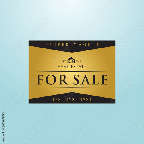 Real Estate Yard Sign Board for Sale Sign, House Sale Sign Board Design.