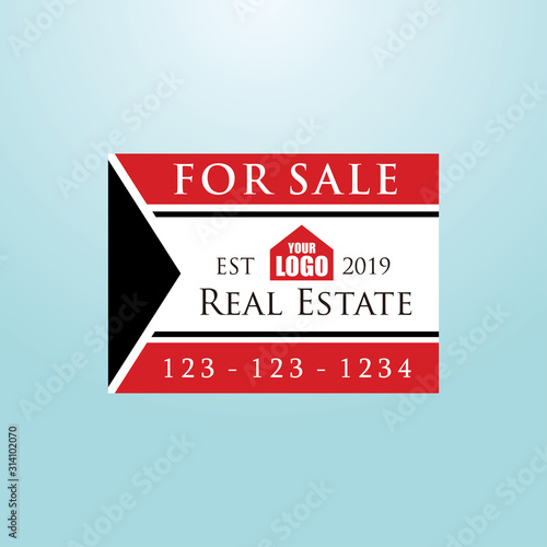 Real Estate Yard Sign Board for Sale Sign, House Sale Sign Board Design.