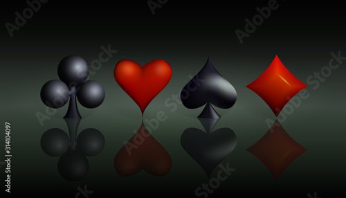 Playing cards symbols. 