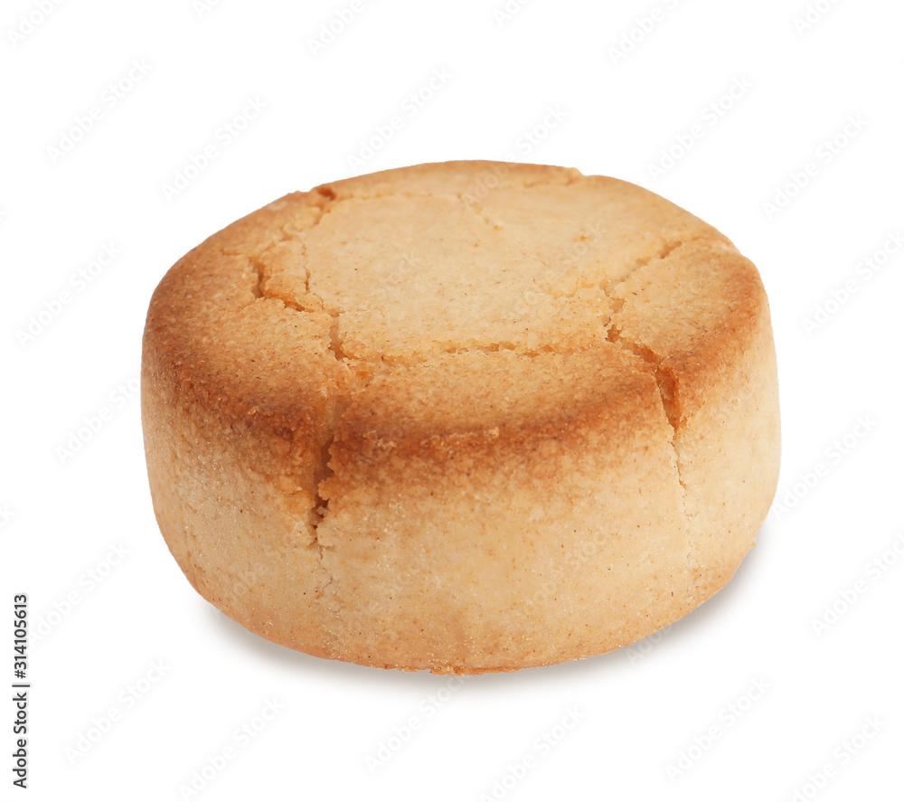 Sweet delicious butter cookie on white background Sweet delicious butter cookie on white background