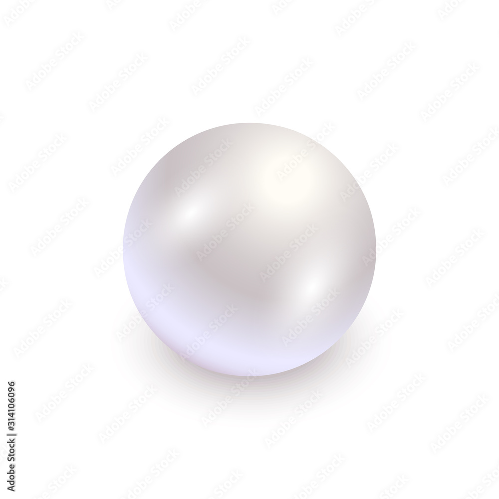 Realistic white pearl with shadow isolated on white background. Shiny oyster pearl for luxury accessories. Sphere shiny sea pearl. Beautiful natural white pearl. Shiny 3D jewel with light effects Realistic white pearl with shadow isolated on white background. Shiny oyster pearl for luxury accessories. Sphere shiny sea pearl. Beautiful natural white pearl. Shiny 3D jewel with light effects