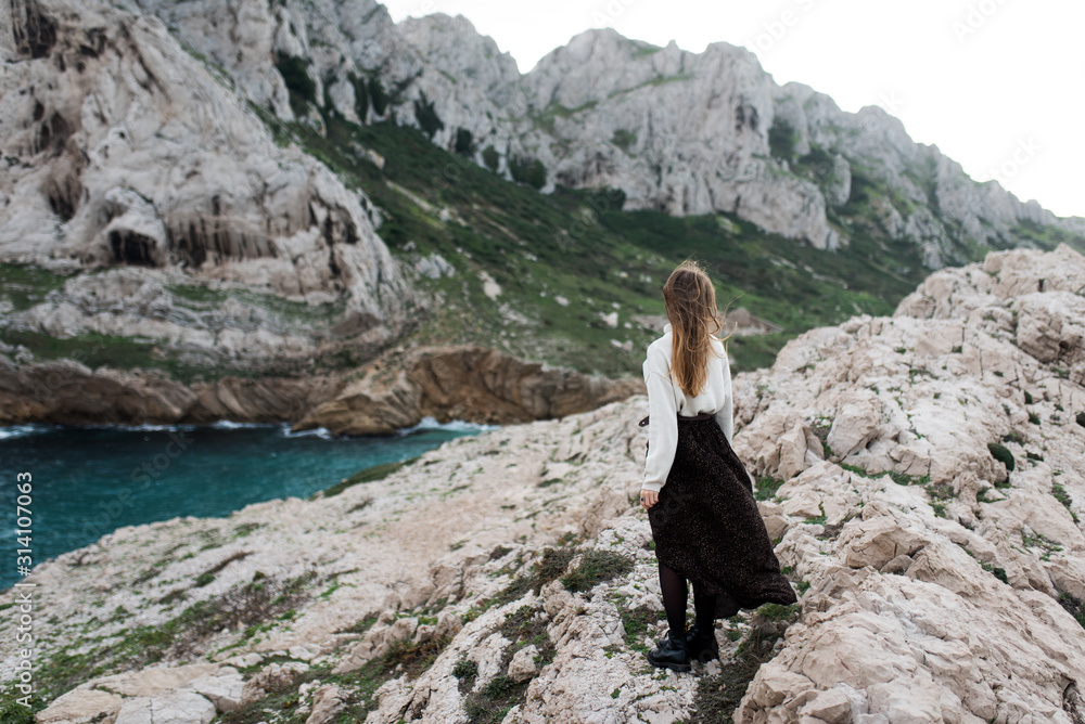 Naklejka premium Voyageuse solitaire