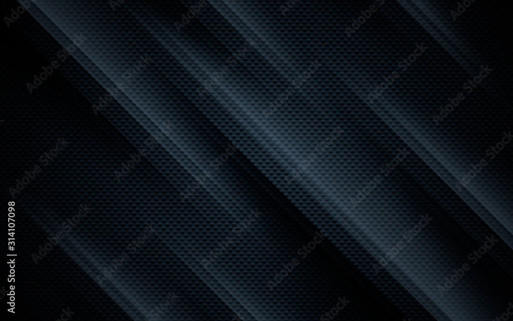 Fototapeta premium Black abstract geometric background. Modern shape concept.