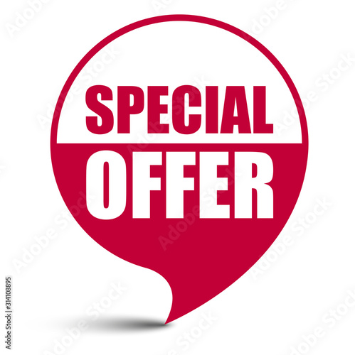 red vector banner special offer