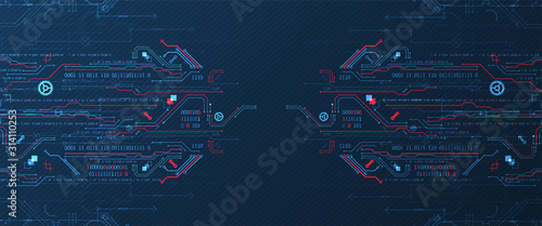 Abstract technology concept. Computer code background. Vector illustration