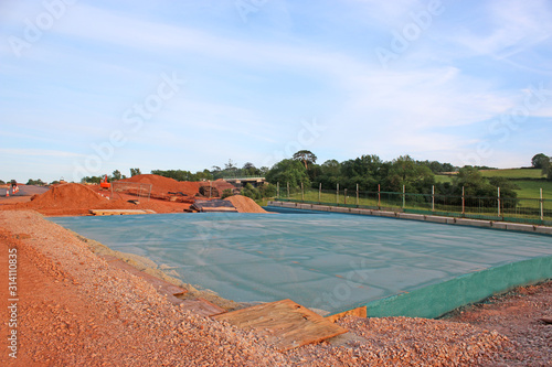 Road bridge under construction 