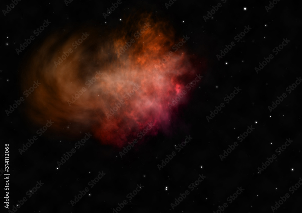 Star field in space and a nebulae.
