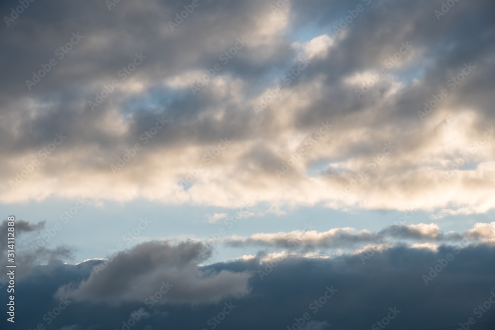 Obraz premium Dramatic sky cloud for background, dark stormy, storm.