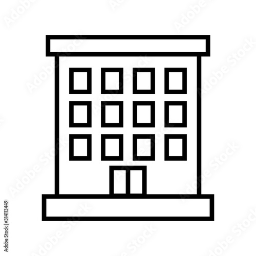 Appartment icon on white background. Simple element illustration from Buildings concept. appartment icon symbol design.