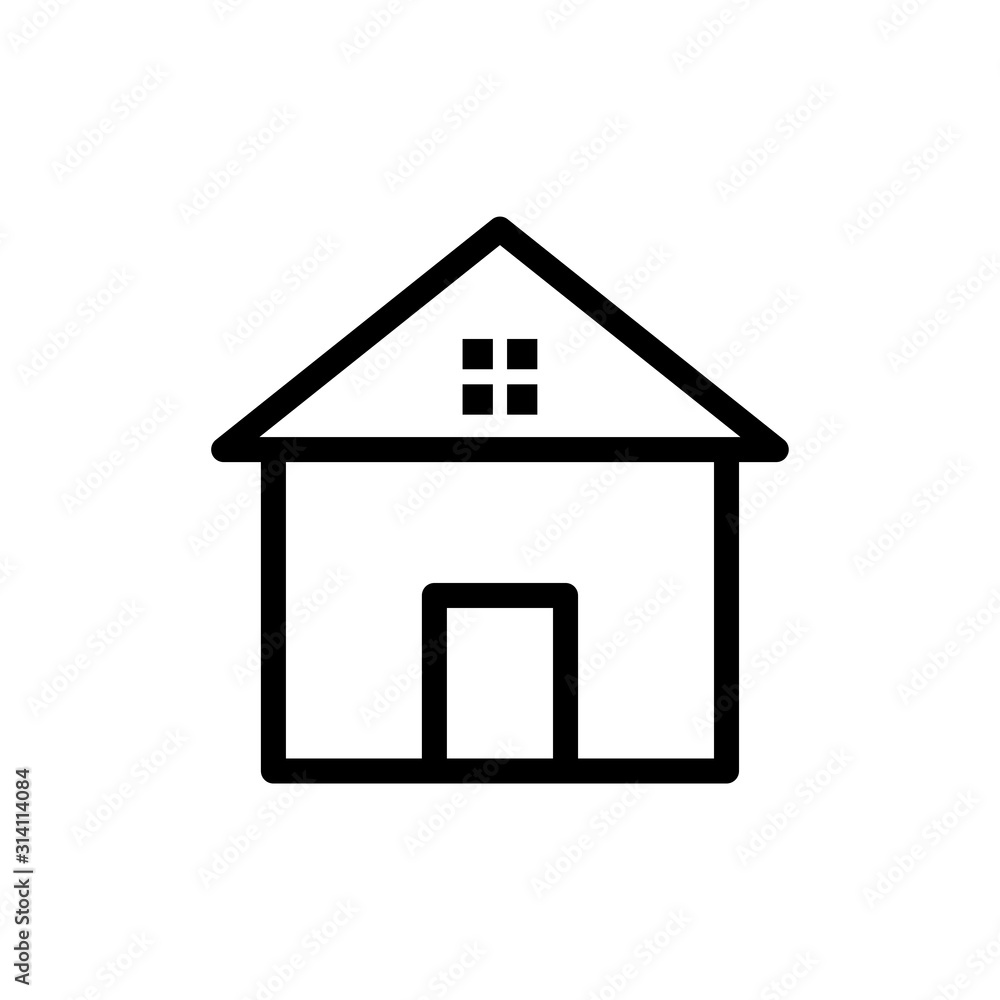 Home line icon. House vector illustration isolated on white. Building ...