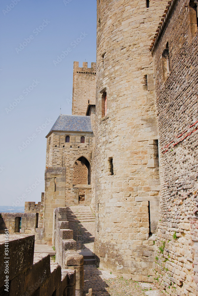 Details of the walled city of Carcassonne