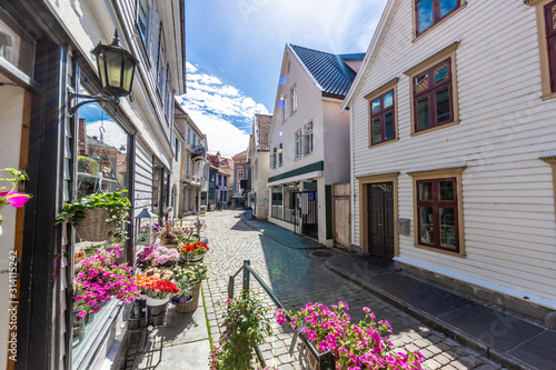 Photos Impressions from the old city of the Norwegian city of Trondheim in summer