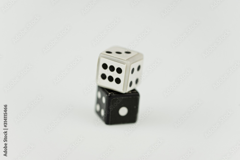 two dices on white background two dices on white background