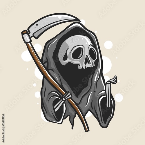 Grim reaper premium vector