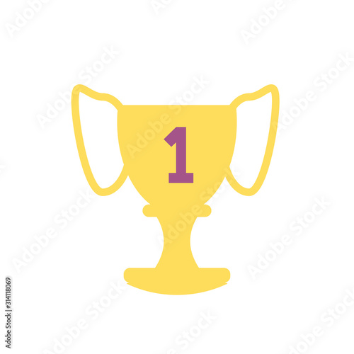 Isolated trophy icon vector design
