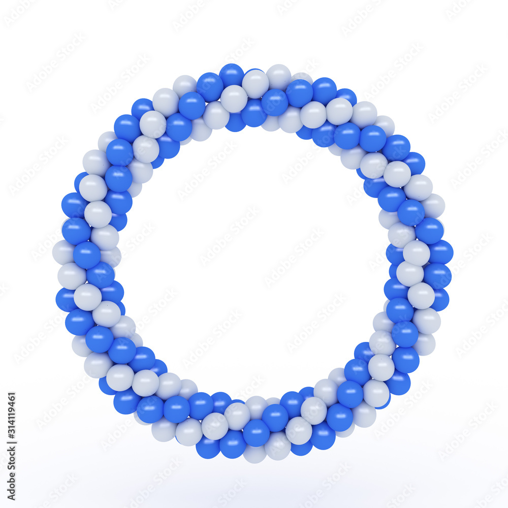 Obraz premium 3d render of round circle balloons gate entrance
