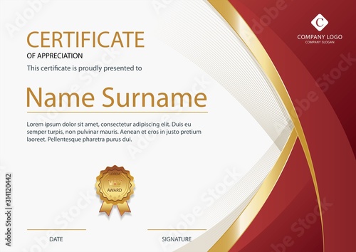 Certificate of Appreciation template.Trendy geometric design. Layered eps10 vector.