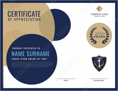 Shapes Certificate. Template diploma currency border. Award background Gift voucher. Vector illustration.