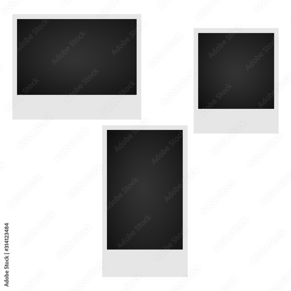 Photo vector set icons isolated on the white background Photo vector set icons isolated on the white background