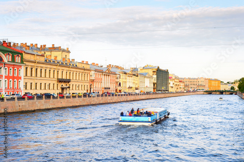 Tourists, boat, canal, Sain...