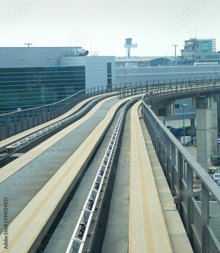 Railroad modern transit train airport