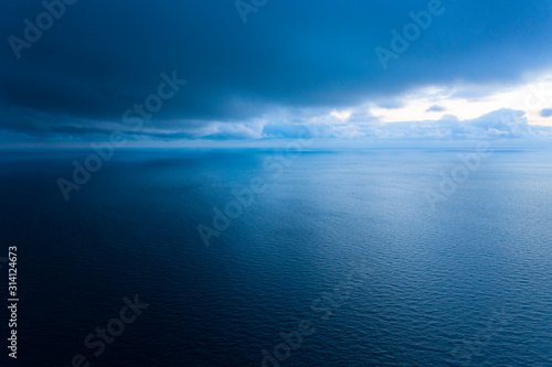 Storm on the sea. Scenic view.