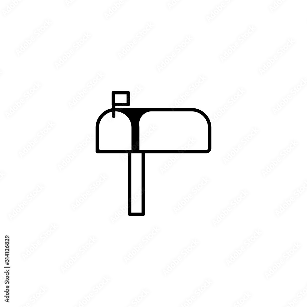 Mail box icon. Message button. Logo design element Mail box icon. Message button. Logo design element