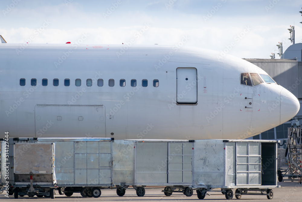 Naklejka premium Aircraft cargo containers