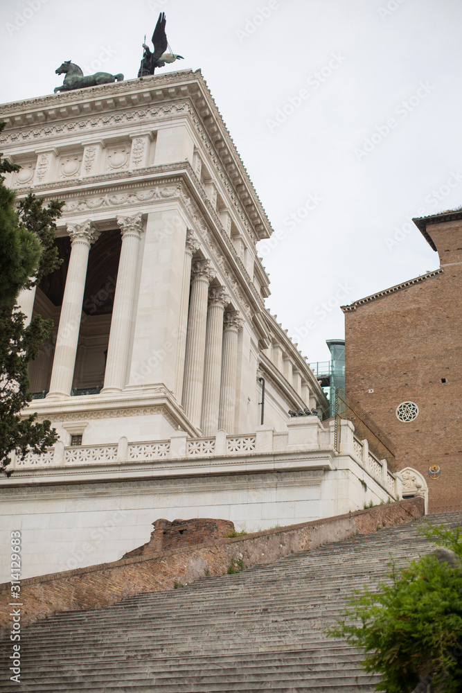 Stairs of Cordonata Capitolina in Rome, Italy