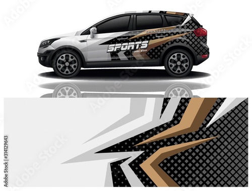 car decal wrap design vector