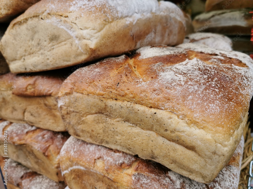 Yeast-free bread, great design for any purposes. Farming, agriculture. Organic nutrition. Natural eating. Farm shop