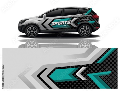 car decal wrap design vector