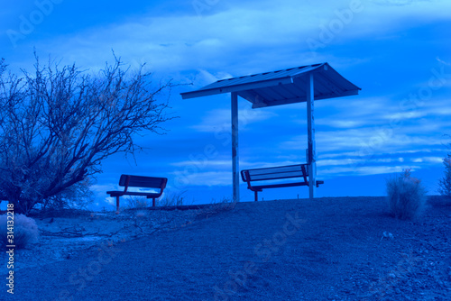 Infrared photo at Pit Park  Deming New Mexico.