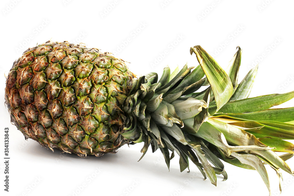 Pineapple on a white background. Fruit on a white background Pineapple on a white background. Fruit on a white background