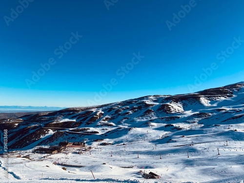 Paisaje Nevado en lo alto de Sierra Nevada