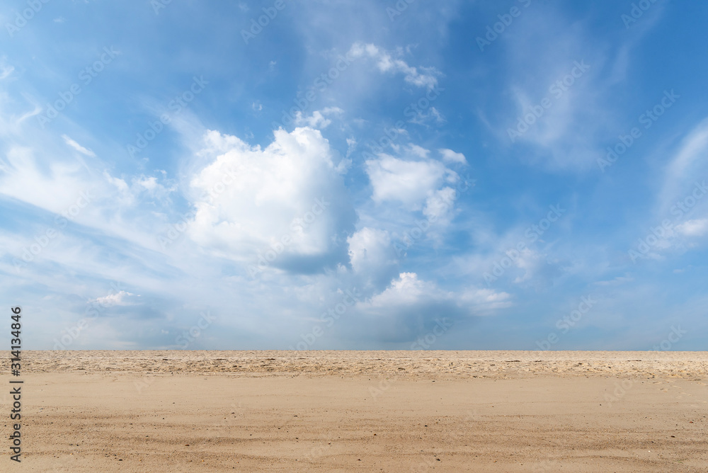 Beach and cloudscape. Sunny summer beach on Sylt island Beach and cloudscape. Sunny summer beach on Sylt island