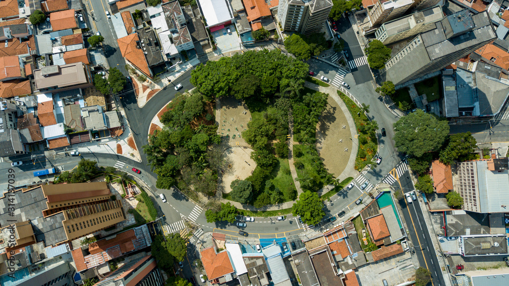 Fototapeta premium aerial view of city