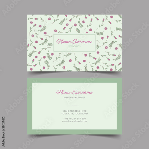 Wedding Planner Business Card Template.