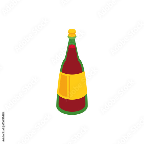 Isolated wine bottle vector design