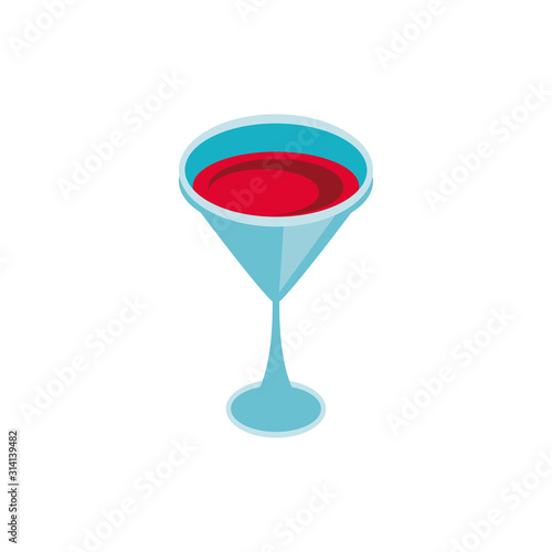 Isolated wine cup vector design