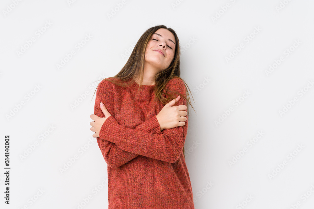 Young caucasian woman posing isolated Young caucasian woman posing isolated