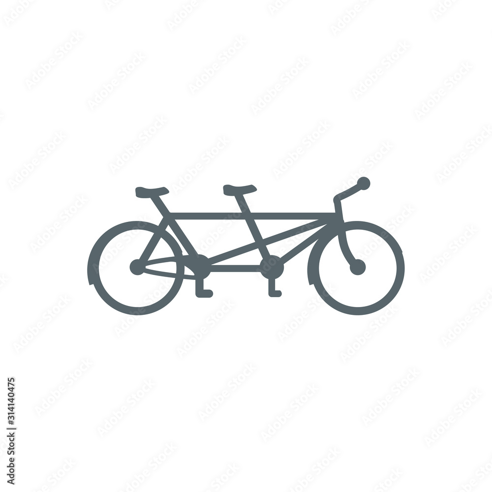 Isolated bike for two vector design