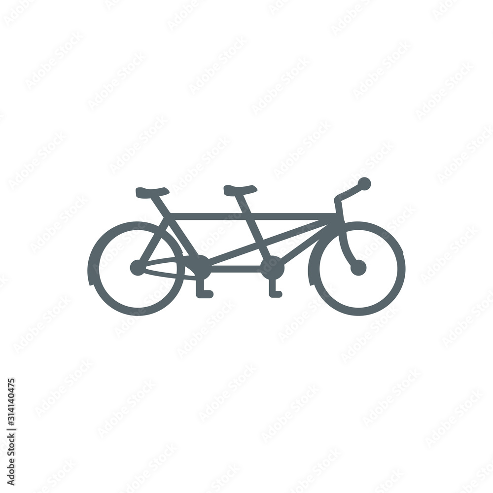 Obraz premium Isolated bike for two vector design
