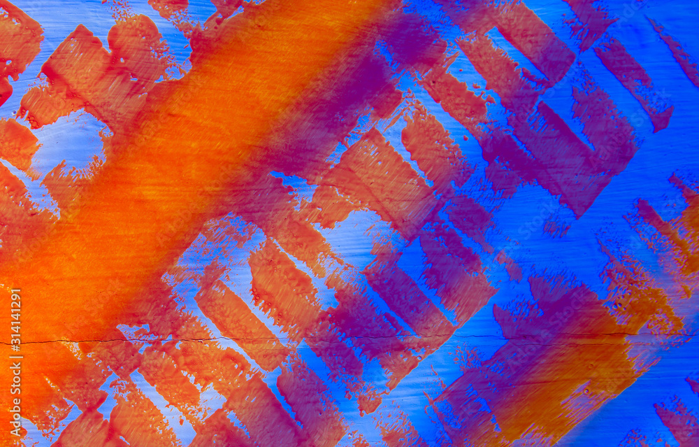 Obraz na plátně Orange on blue background