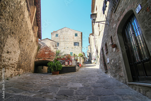 Fototapeta Naklejka Na Ścianę i Meble -  historical monuments street buildings,Tuscany, Marina di Grosseto, Castiglione Della Pescaia, Italy