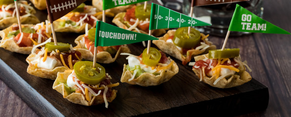 Appetizers for game day celebration.